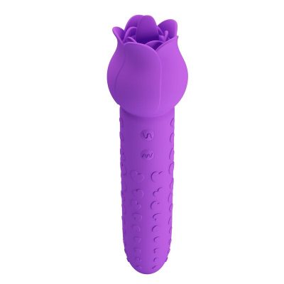 Pretty love - vibrador estimulador oral e clitoriano recarregável dannell, roxo - image 6