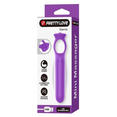 Pretty love - mini vibrador massageador recarregável giana roxo - image 3