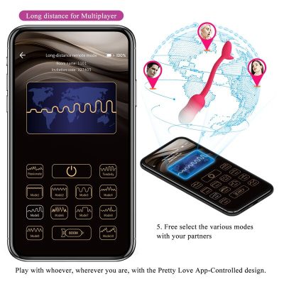 Pretty love - ovo vibratório com controle por app pulsen, 12 funções, recarregável via usb, rosa - image 18