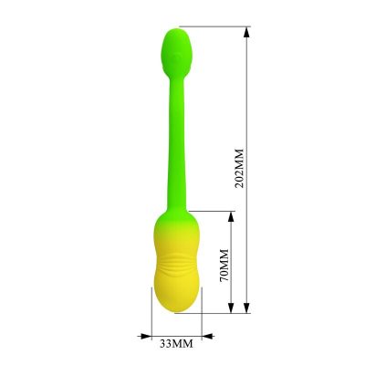 Pretty love - ovo vibratório com controle por aplicativo pulsen, 12 funções, recarregável via usb, verde-amarelo - image 8