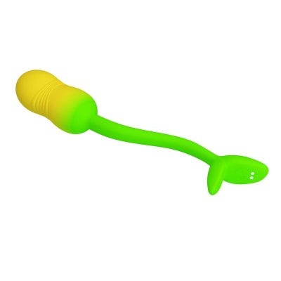 Pretty love - ovo vibratório com controle por aplicativo pulsen, 12 funções, recarregável via usb, verde-amarelo - image 7