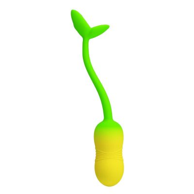 Pretty love - ovo vibratório com controle por aplicativo pulsen, 12 funções, recarregável via usb, verde-amarelo - image 3
