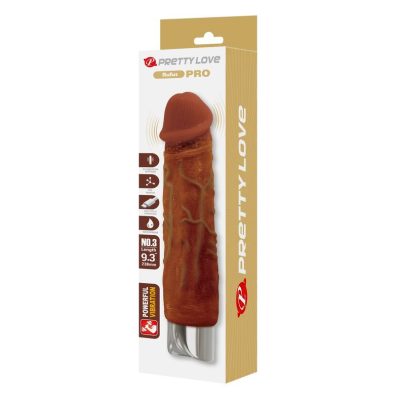 Pretty love - vibrador realista profissional 23,5 cm ø 4,8 cm marrom - image 3