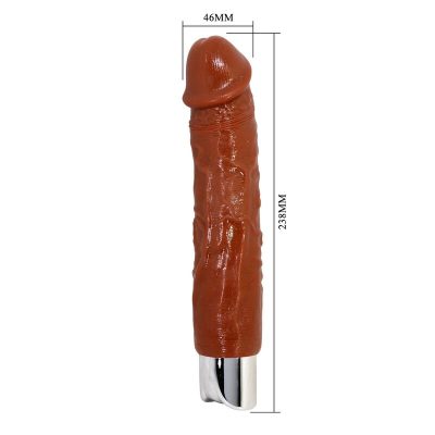Pretty love - vibrador realista profissional 23,5 cm ø 4,8 cm marrom - image 9