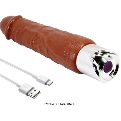 Pretty love - vibrador realista profissional 23,5 cm ø 4,8 cm marrom - image 8