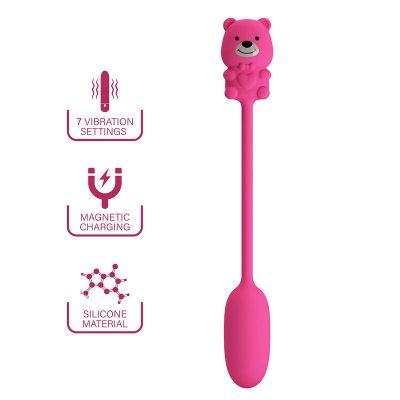 Pretty love - vibrador bullet recarregável olson com controle remoto com fio rosa - image 2