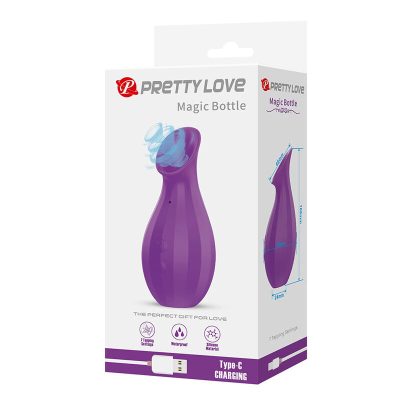 Pretty love - garrafa mágica estimulador clitoriano recarregável por sucção - roxo - image 3