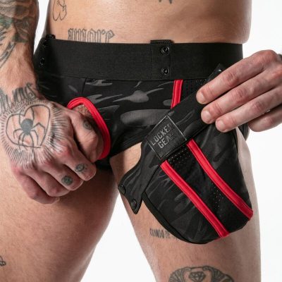 Locker gear - cueca sustenido com acesso militar completo vermelha l - image 5