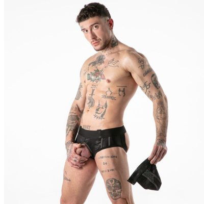 Locker gear - cueca jock cuef com acesso militar completo, preta, tamanho xl - image 3