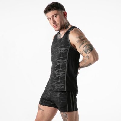 LOCKER GEAR - REGATA PRETA COM ACESSO MILITAR COMPLETO - TAMANHO M