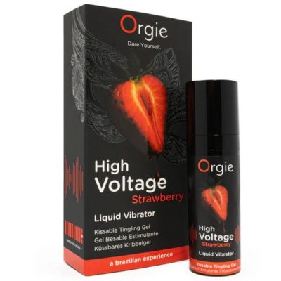 Alternative view of ORGIE - VIBRADOR LÍQUIDO DE MORANGO DE ALTA VOLTAGEM, EXTRA FORTE E BEIJÁVEL, 15 ML