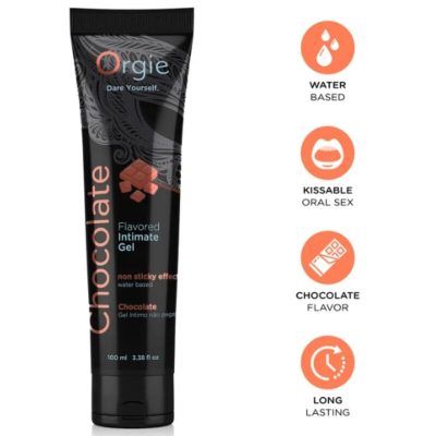 ORGIE - LUBRIFICANTE EM TUBO CHOCOLATE BEIJÁVEL GEL ÍNTIMO À BASE DE ÁGUA 100 ML