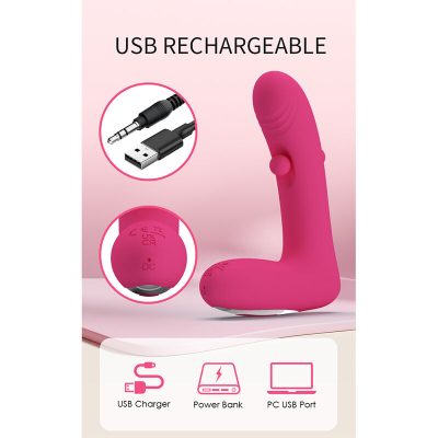 Pretty love - duden vibrador de silicone recarregável com 12 modos de vibração e 3 modos de balanço, rosa. - image 8
