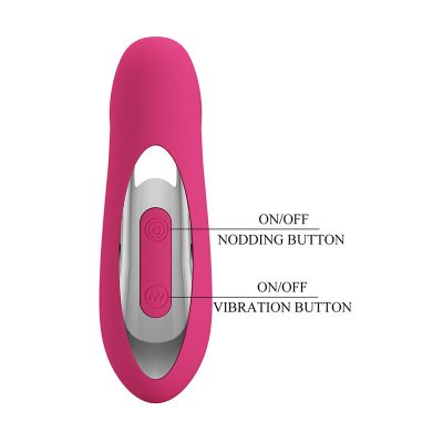 Pretty love - duden vibrador de silicone recarregável com 12 modos de vibração e 3 modos de balanço, rosa. - image 6