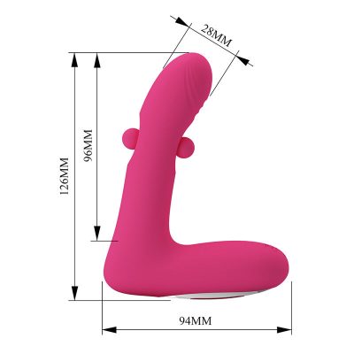 Pretty love - duden vibrador de silicone recarregável com 12 modos de vibração e 3 modos de balanço, rosa. - image 14