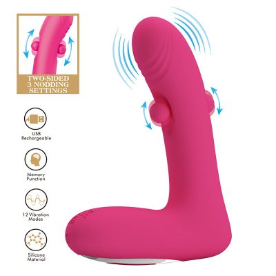 Alternative view of PRETTY LOVE - DUDEN VIBRADOR DE SILICONE RECARREGÁVEL COM 12 MODOS DE VIBRAÇÃO E 3 MODOS DE BALANÇO, ROSA.