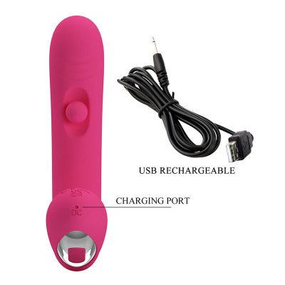 Pretty love - duden vibrador de silicone recarregável com 12 modos de vibração e 3 modos de balanço, rosa. - image 7