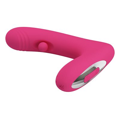 Pretty love - duden vibrador de silicone recarregável com 12 modos de vibração e 3 modos de balanço, rosa. - image 4