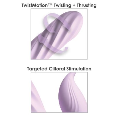 Fantasy for her - vibrador fantasy twist twistmotion com rotação e empurração roxo - image 4