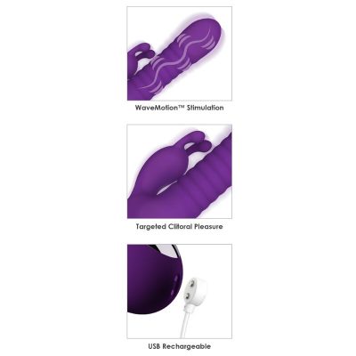 Alternative view of FANTASY FOR HER - FANTASY WAVE WAVEMOTION VIBRADOR RECARREGÁVEL ROXO