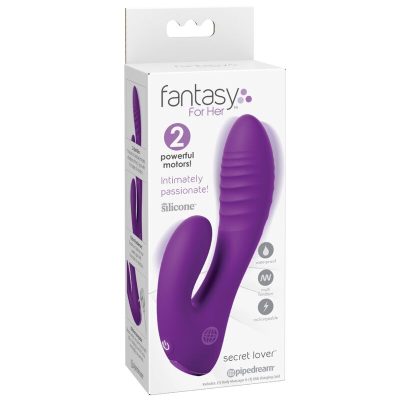 Fantasy for her - vibrador secret lover de pontos duplos para clitóris, recarregável, roxo - image 3