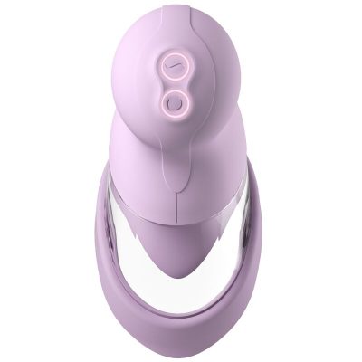 Fantasy for her - veloura touch pleasure pump bomba íntima com sucção e vibração roxa - image 2