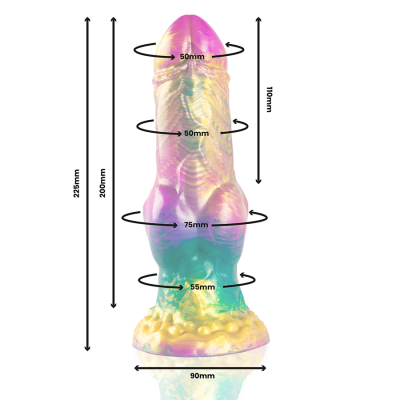 Epic - dildo iris com testículos de prazer arco-íris - image 4