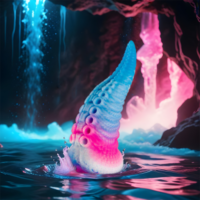 Epic - phorcys dildo com tentáculos azuis tamanho pequeno - image 3