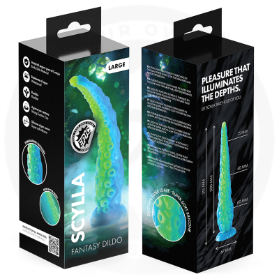 Epic - scylla dildo fluorescente com tentáculos finos tamanho grande - image 11