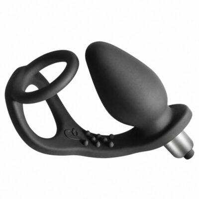 Rocks-off - vibrador de próstata ro-zen com anel duplo e 7 velocidades - preto ônix - image 3