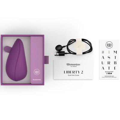 Womanizer - liberty 2 - estimulador clitoriano por sucção, 8 níveis de intensidade, roxo - image 8