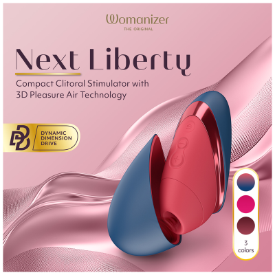 Womanizer - next liberty 3d pleasure air clitorial stimulator blue/red - image 4