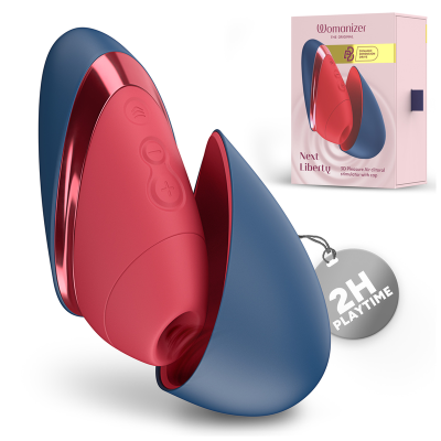 WOMANIZER - NEXT LIBERTY 3D PLEASURE AIR CLITORIAL STIMULATOR BLUE/RED