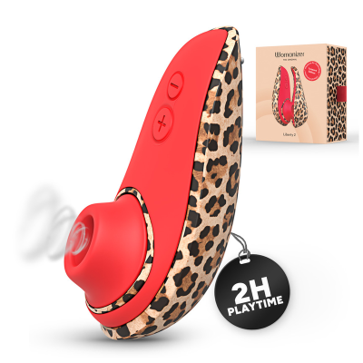 Womanizer - liberty 2 - estimulador clitoriano por sucção, 8 níveis de intensidade, estampa de leopardo - image 9