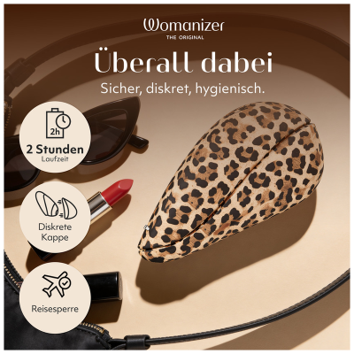 Womanizer - liberty 2 - estimulador clitoriano por sucção, 8 níveis de intensidade, estampa de leopardo - image 16