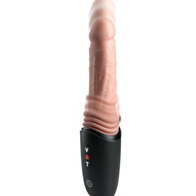 King cock plus - dildo de silicone profissional com acelerador, vibração e luz de aquecimento 12,7 cm - image 6