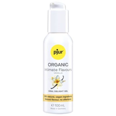 Pjur - gel oral delicioso com sabores íntimos de baunilha orgânicos 100 ml