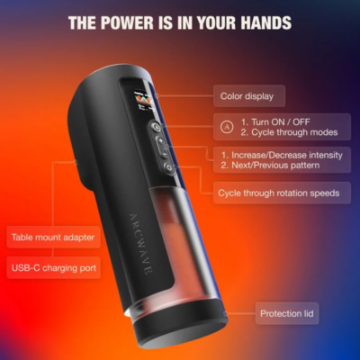 Arcwave - thruster stroker masculino automático com movimento de impulso, rotação e controlo - image 11