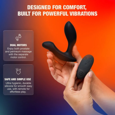 Arcwave - perk massageador de próstata vibratório com motor duplo e controlo remoto preto - image 7