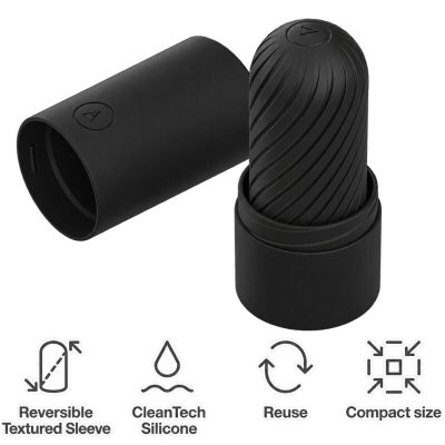 ARCWAVE - GHOST STROKER REVERSÍVEL EM SILICONE PRETO 11 Arcwave - ghost stroker reversível em silicone preto - image 4