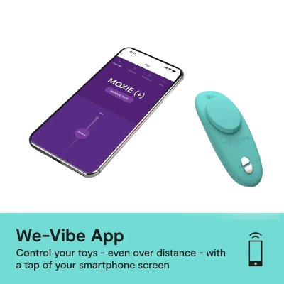 We-vibe - moxie+ vibrador de calcinha com clipe magnético aqua - image 4